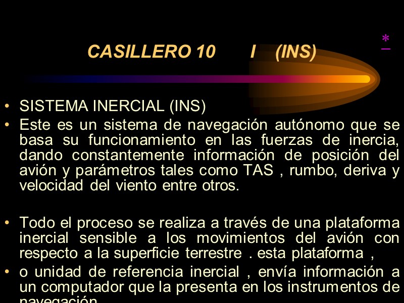 CASILLERO 10       I    (INS) 